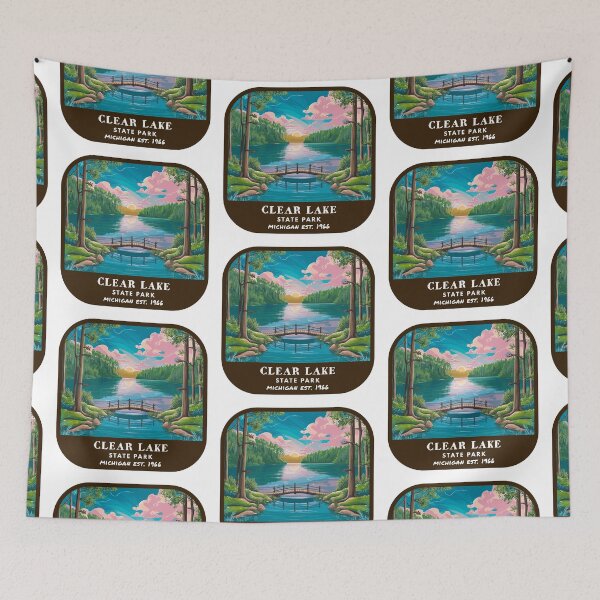 Item preview, Vintage Clear Lake State Park (Michigan) designed and sold by RabbitK.