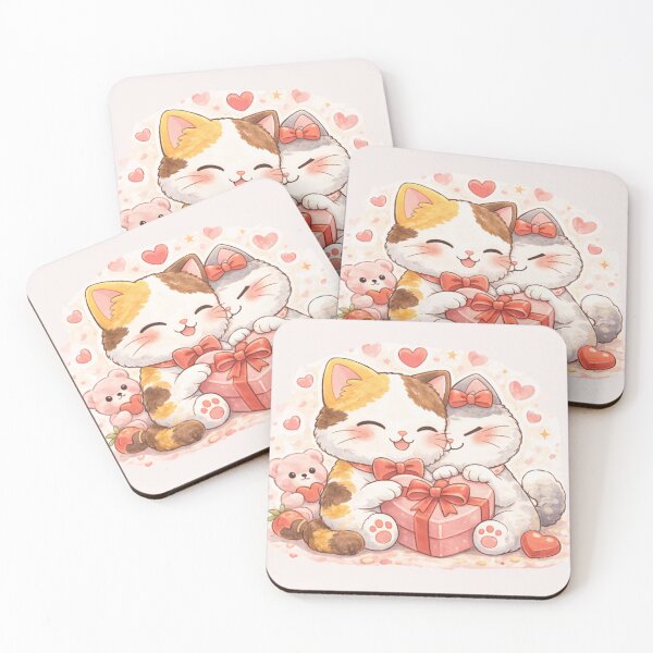 Item preview, Mochi & Lumi – Sweet Cats Valentine Cuddle designed and sold by Mochi Studio.