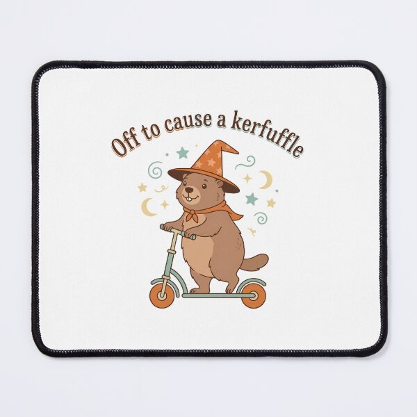 Item preview, Groundhog Off To Cause A Kerfuffle cute cartoon whimsical designed and sold by chattsuede.