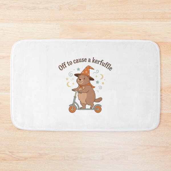 Item preview, Groundhog Off To Cause A Kerfuffle cute cartoon whimsical designed and sold by chattsuede.