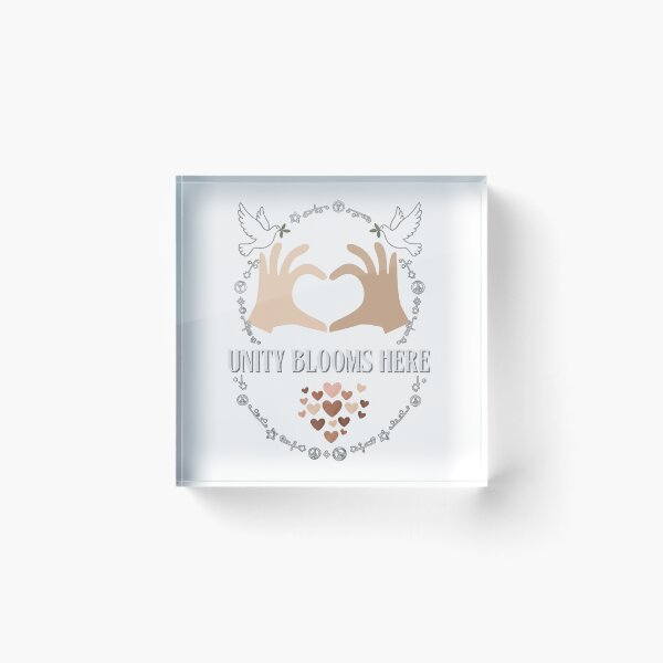 Item preview, Unity Blooms Floral Heart Hands Growth Design designed and sold by GraceLuxeStudio.