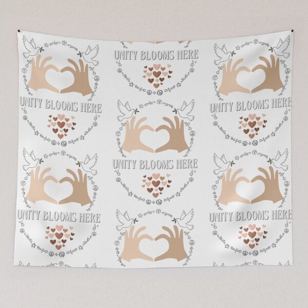 Item preview, Unity Blooms Floral Heart Hands Growth Design designed and sold by GraceLuxeStudio.