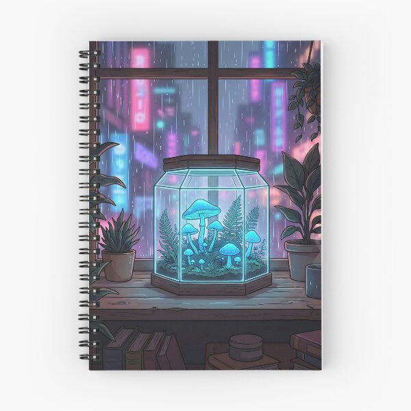 Artikelvorschau, Leuchtendes Pilzterrarium von Cozy Rainy Window entworfen und verkauft von Neural Dream.