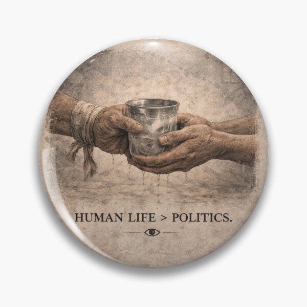 Item preview, Human Life Over Politics Anti War Poster designed and sold by Papier Atelier Art.