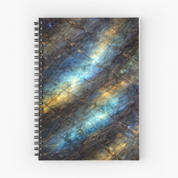 Item preview, Labradorite Crystal Texture Aesthetic Journal Notebook Cover Design designed and sold by ArcanePrintsxo.
