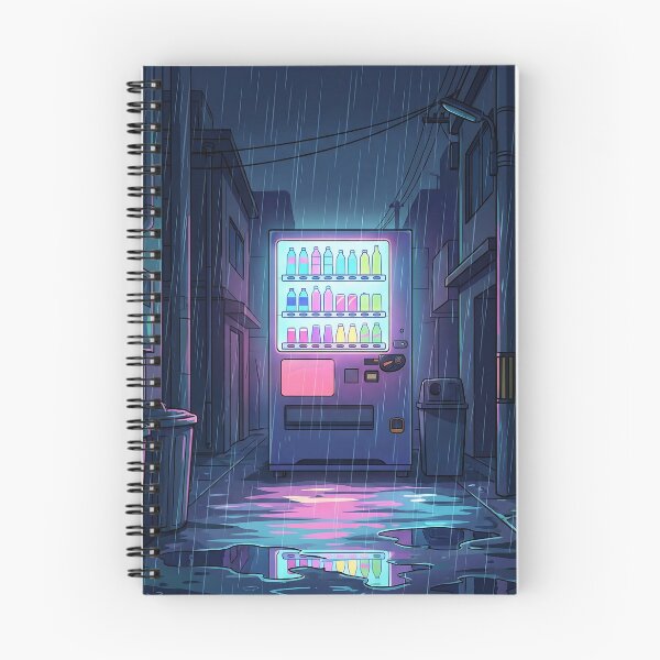 Item preview, Retro Vending Machine in Rainy Neon Alley designed and sold by Neural Dream.