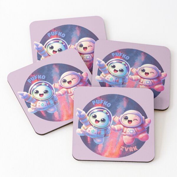 Item preview, Pufko & Zvrk Space Friends – Cute Astronaut Kids Illustration designed and sold by CraftDigitPrint.