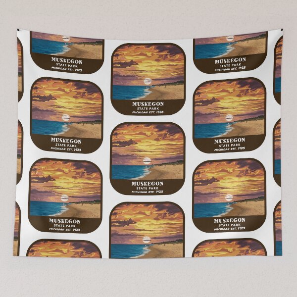 Item preview, Vintage Muskegon State Park (Michigan) designed and sold by RabbitK.