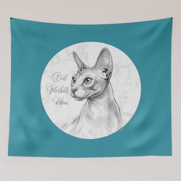 Item preview, Best Peterbald mom - Powered by Peterbald T-Shirt – Funny Peterbald Cat Shirt for Cat Lovers designed and sold by Lamagift.