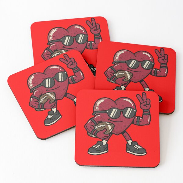 Item preview, Heart Playing Football Valentine Design designed and sold by FreshVibe Prints.