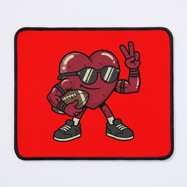 Item preview, Heart Playing Football Valentine Design designed and sold by FreshVibe Prints.