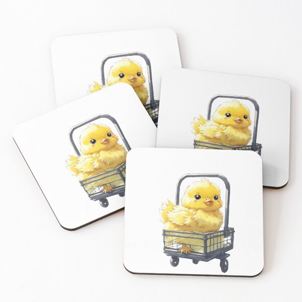 Item preview, Yellow Easter chick in metal stroller  designed and sold by Coolparrotgirl.