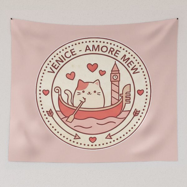 Item preview, Venice Sweetheart Cat - Amore Mew - Romantic Gondola Valentine  designed and sold by CuteKats.