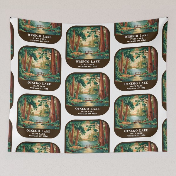 Item preview, Vintage Otsego Lake State Park (Michigan) designed and sold by RabbitK.