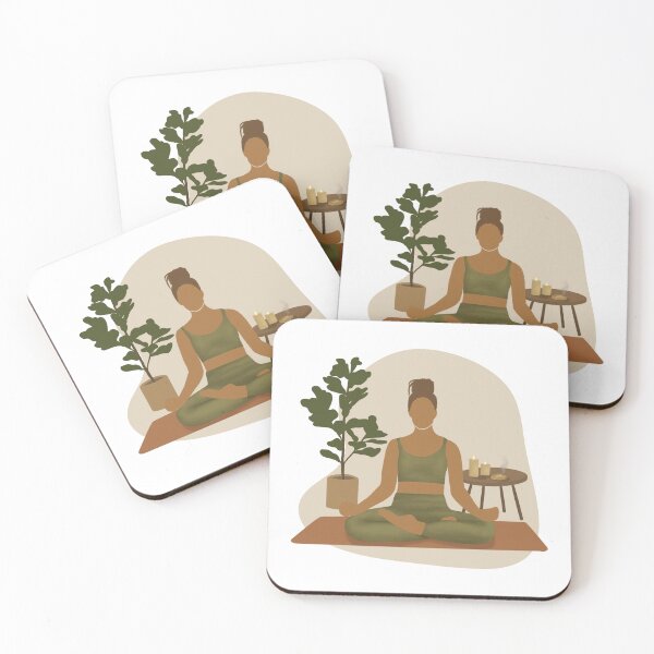 Item preview, yoga black girl relaxing yoga lovers designed and sold by shop43.