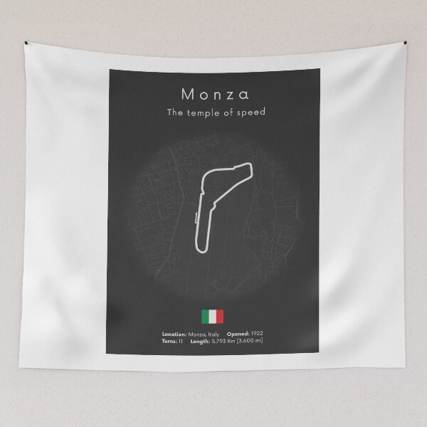 Item preview, Monza Racing Track Map Poster Minimalist Wall Art designed and sold by shopcanva.