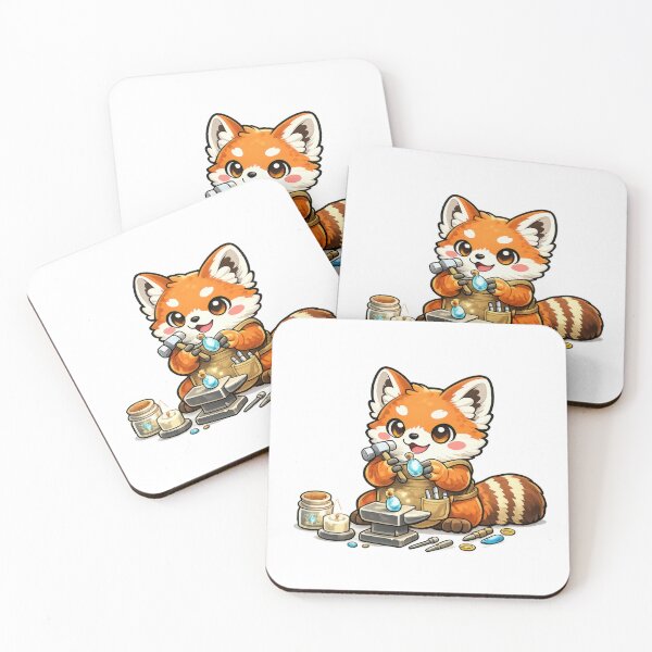 Item preview, Red Panda Gem Crafter designed and sold by jgvisualarts.