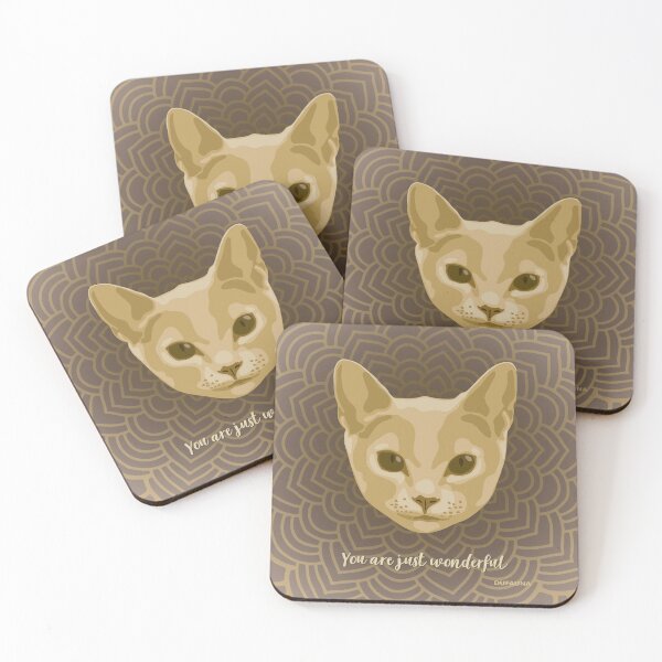 Item preview, Brown Arkhangelsk Cat Face "Your are just wonderful" designed and sold by DuFauna.