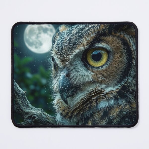 Item preview, Great Horned Owl Under a Full Moon designed and sold by Tridentulus.