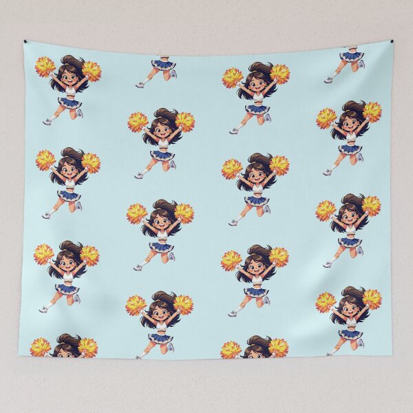 Item preview, Cheerleader with pompoms designed and sold by PrintLabStudio.