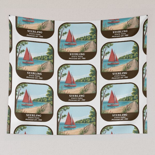 Item preview, Vintage Sterling State Park (Michigan) designed and sold by RabbitK.