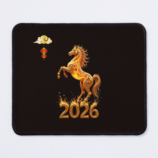 Item preview, Fire Horse 2026 - Chinese Zodiac Golden Prosperity designed and sold by fantasy.world.
