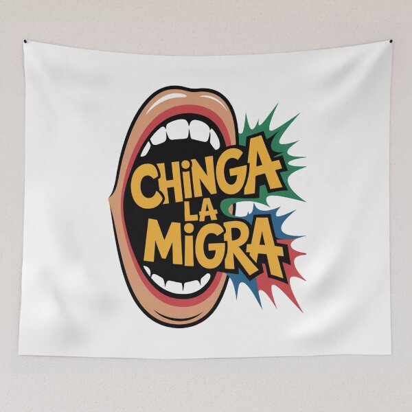 Item preview, Chinga La Migra Pro Immigration Fascism Human Rights Classic T-Shirt designed and sold by PaulaArtworks.