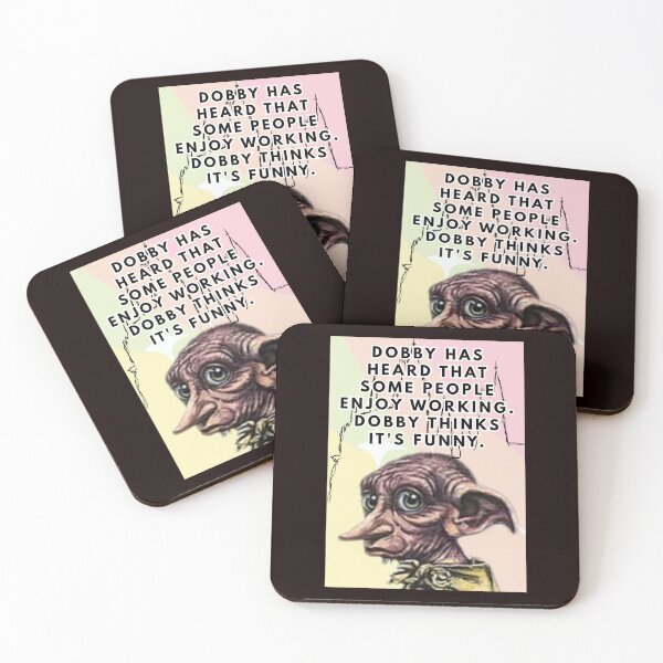 Item preview, Dobby has heard that some people enjoy working. Dobby thinks it's funny. designed and sold by  ViralVisionsCreating .