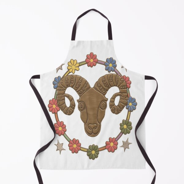 Item preview, Boho Floral Aries Ram | Rainbow Flower Wreath Zodiac Art designed and sold by Midnight Veil Designs.