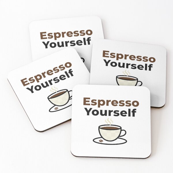 Item preview, Espresso Yourself Funny Coffee Pun T-Shirt Gift designed and sold by DreamsMRC.