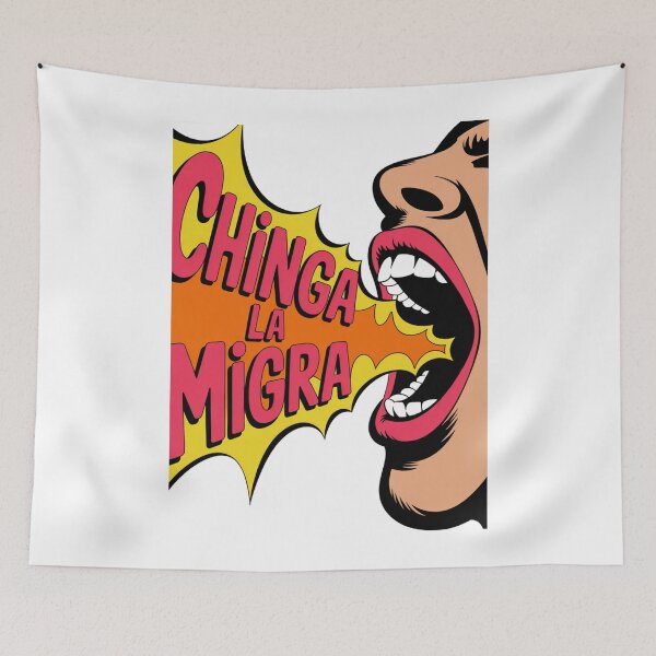 Item preview, Chinga La Migra Pro Immigration Fascism Human Rights Classic T-Shirt designed and sold by PaulaArtworks.