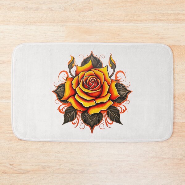Item preview, Neo-Traditional Fiery Rose Illustration designed and sold by Micsika.