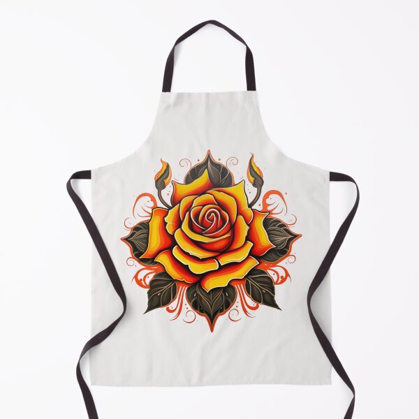 Item preview, Neo-Traditional Fiery Rose Illustration designed and sold by Micsika.