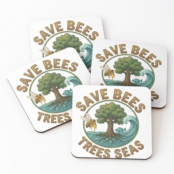 Item preview, save bees trees seas animal and nature savers designed and sold by shop43.