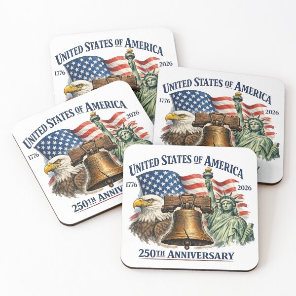 Item preview, USA 250th Anniversary T-Shirts, Patriotic Celebration 1776 2026, American Pride Apparel, Liberty Bell Eagle Statue T-Shirts designed and sold by Tom's Artistry Designs.
