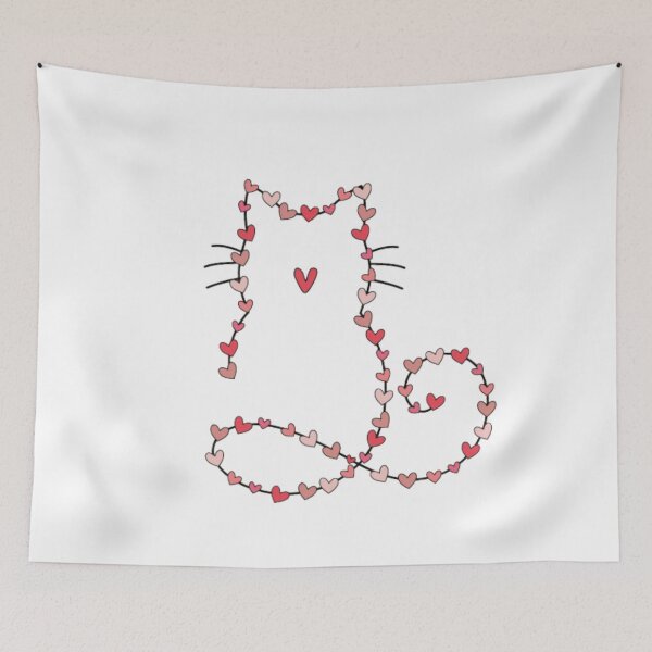 Item preview, Cat Valentine Heart : Retro Crewneck for Cat Lovers designed and sold by Unusmillion.
