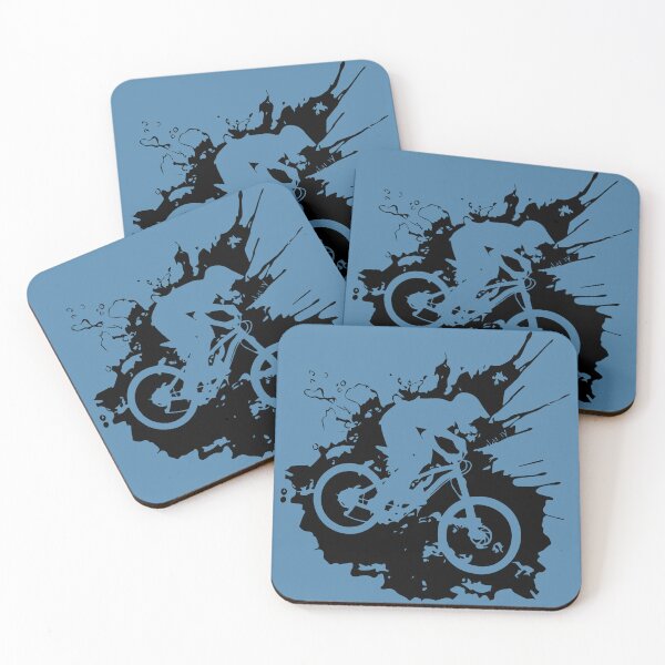 Item preview, Mountain Bike Action Splash (Dynamic Cycling Silhouette) designed and sold by RiseAgainArt.