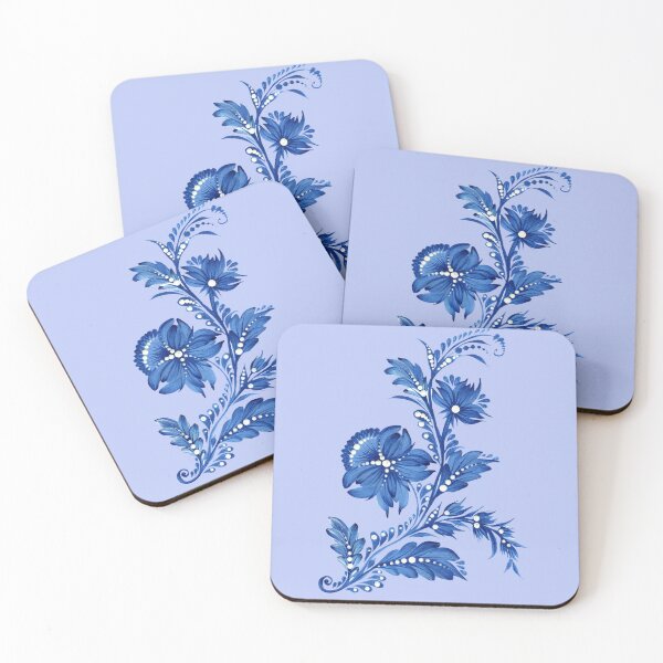 Item preview, Blue flowers Branch, Ukraine art, Petrykivka style, author's drawing, blue branch designed and sold by Sunflower-7.