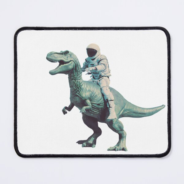 Item preview, TRex astronaut rides dinosaur vibrant retro sunset designed and sold by ART ATTACK ZONE.