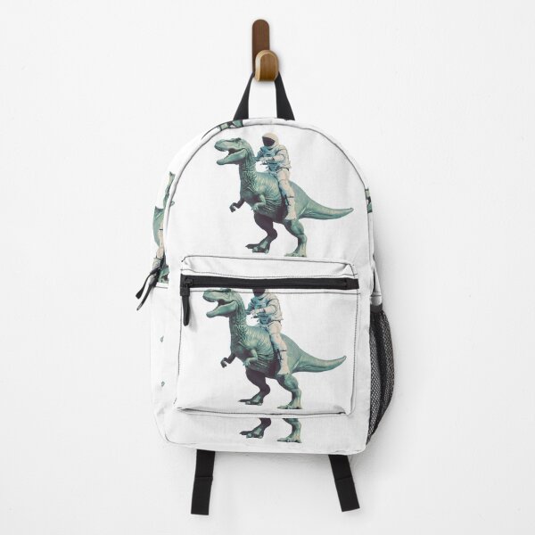 Item preview, TRex astronaut rides dinosaur vibrant retro sunset designed and sold by ART ATTACK ZONE.
