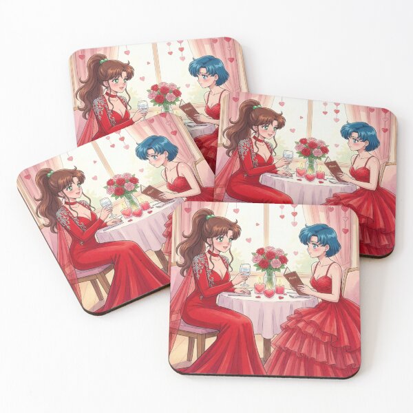 Item preview, Makoto and Ami on a Valentine's Date designed and sold by Solace Sparkles.