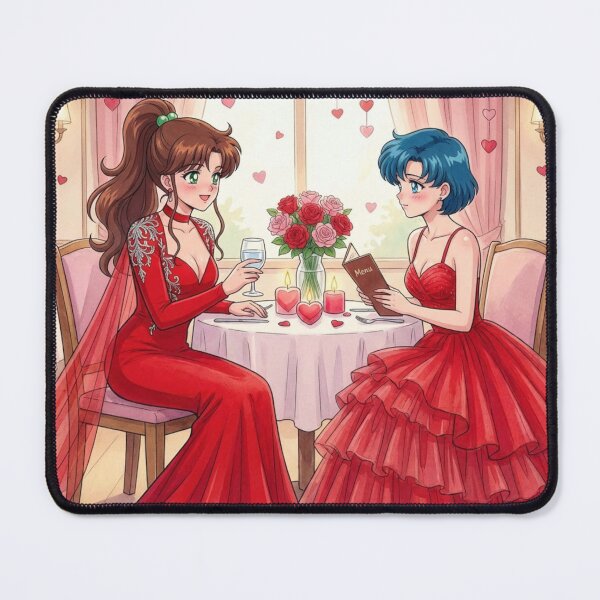Item preview, Makoto and Ami on a Valentine's Date designed and sold by Solace Sparkles.