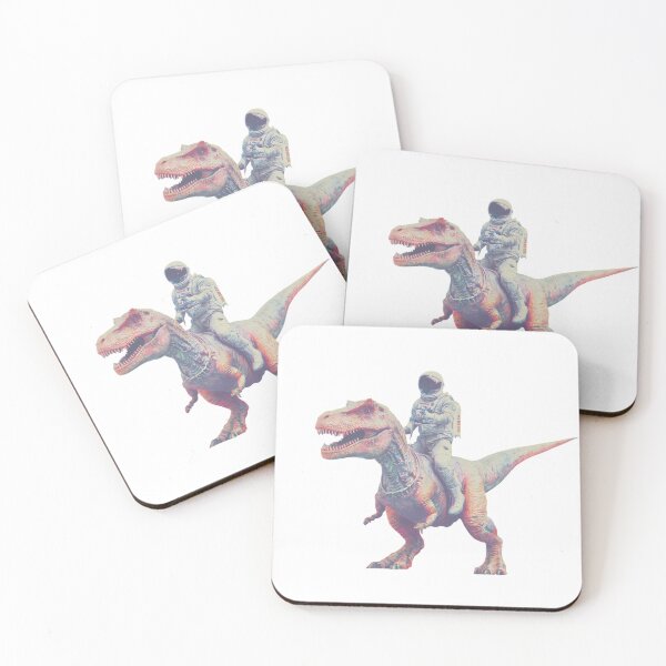 Item preview, Cool astronaut rides dinosaur vibrant retro sunset designed and sold by ART ATTACK ZONE.