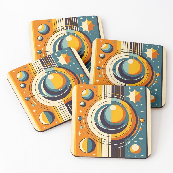 Item preview, Geometric Sun and Moon Orbit Illustration designed and sold by InkSmithery.