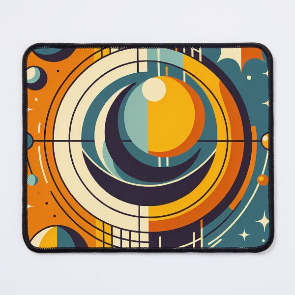 Item preview, Geometric Sun and Moon Orbit Illustration designed and sold by InkSmithery.