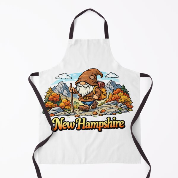 Item preview, Gnome Hiking in New Hampshire Mountains – Autumn Adventure Illustration designed and sold by Moriarty's Digital Visions.