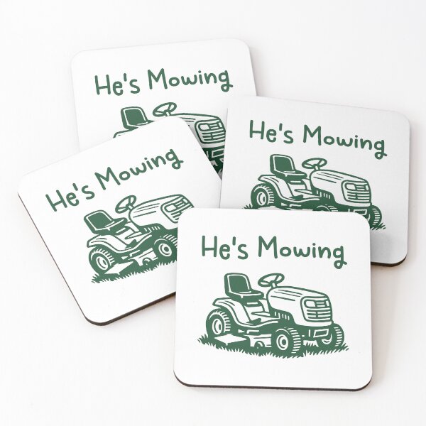 Item preview, He's Mowing Funny Husband Lawn Care Yard Work Mowing Grass Husband Father designed and sold by gunaone-design.