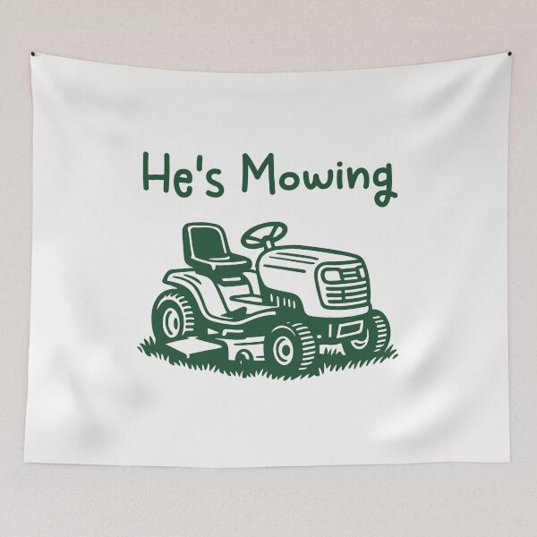 Item preview, He's Mowing Funny Husband Lawn Care Yard Work Mowing Grass Husband Father designed and sold by gunaone-design.