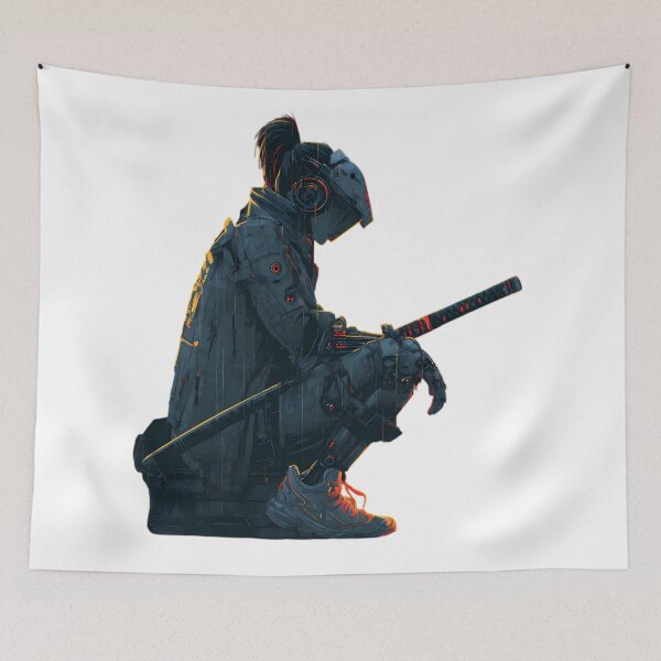 Item preview, Robot Figure Ninja Sword Strength Resilience Art designed and sold by ART ATTACK ZONE.