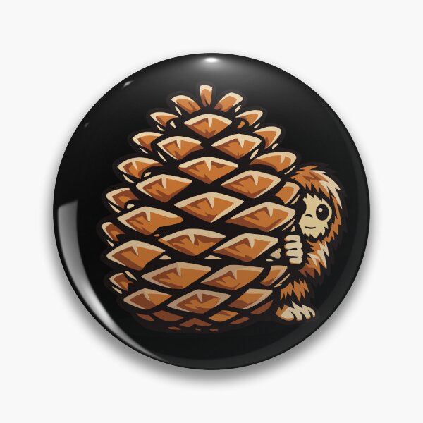 Item preview, Tiny sasquatch with giant pinecone designed and sold by messy-nessie.